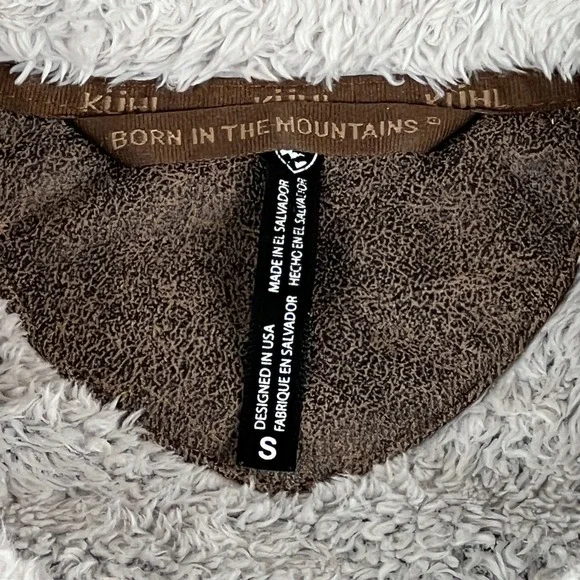 Kuhl Flight Jacket Hoodie Women's Small Stone Faux Fur Fleece Full Zip $189 MSRP - Picture 9 of 14